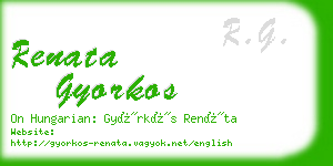 renata gyorkos business card